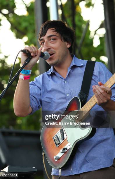 Ed Droste of Grizzly Bear performs during the 2009 Pitchfork Music Festival at Union Park on July 19, 2009 in Chicago, Illinois.