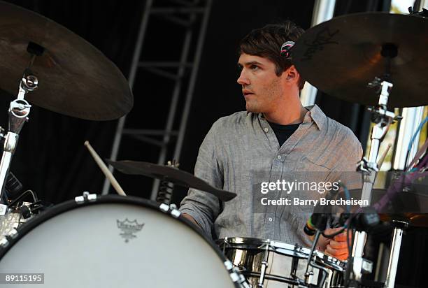 Christopher Bear of Grizzly Bear performs during the 2009 Pitchfork Music Festival at Union Park on July 19, 2009 in Chicago, Illinois.