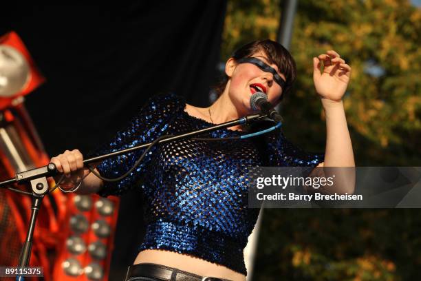 Morgan Kibby of M83 performs during the 2009 Pitchfork Music Festival at Union Park on July 19, 2009 in Chicago, Illinois.