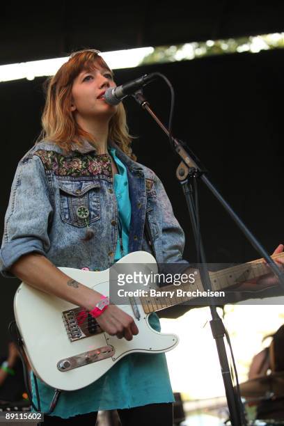 Cassie Ramone of Vivian Girls performs during the 2009 Pitchfork Music Festival at Union Park on July 19, 2009 in Chicago, Illinois.