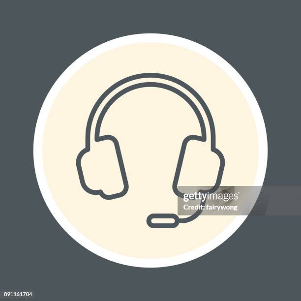 headphones icon - presenter studio stock illustrations
