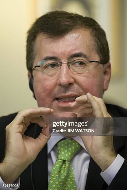 Governor of Tachira state Cesar Perez Vivas speaks at the Council of the Americas in Washington on July 20, 2009. The mayor of Venezuela's capital...