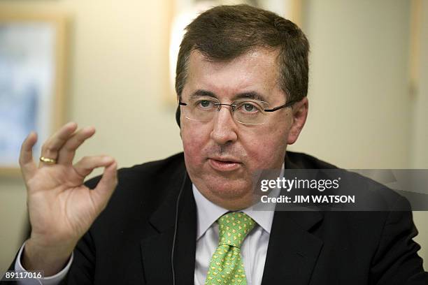 Governor of Tachira state Cesar Perez Vivas speaks at the Council of the Americas in Washington on July 20, 2009. The mayor of Venezuela's capital...