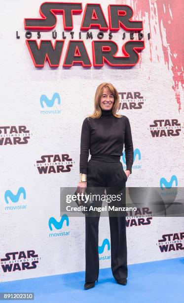 Monica Martin Luque attends the 'Star Wars: Los Ultimos Jedi' Madrid Premiere at Kinepolis Cinema on December 12, 2017 in Madrid, Spain.