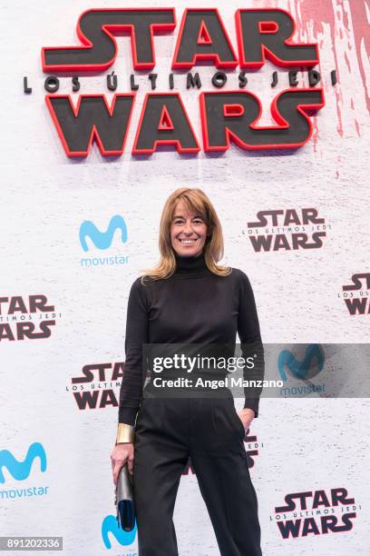 Monica Martin Luque attends the 'Star Wars: Los Ultimos Jedi' Madrid Premiere at Kinepolis Cinema on December 12, 2017 in Madrid, Spain.