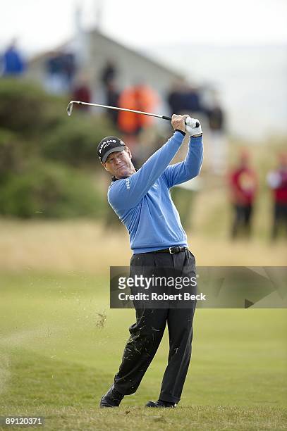 Tom Watson in action, taking second shot on No 2 during Sunday play at Ailsa Course of Turnberry Resort. South Ayrshire, Scotland 7/19/2009 CREDIT:...