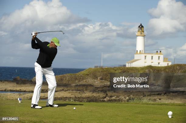 Stewart Cink in action, drive from tee on No 9 during Sunday play at Ailsa Course of Turnberry Resort. South Ayrshire, Scotland 7/19/2009 CREDIT: Bob...