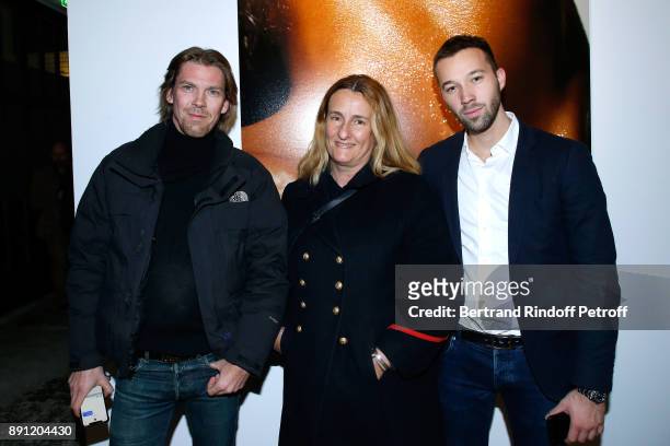Stylist Stella Cadente and Boniface Reiffers attend the "Solve Sundsbo pour Numero" Exhibition Opening at Studio des Acacias on December 12, 2017 in...