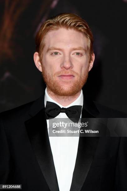 Actor Domhnall Gleeson attends the European Premiere of 'Star Wars: The Last Jedi' at Royal Albert Hall on December 12, 2017 in London, England.