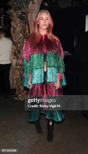 Mary Charteris attends the Love x Chaos x Poppy Delevingne x Moet Christmas Party at George on December 12, 2017 in London, England.