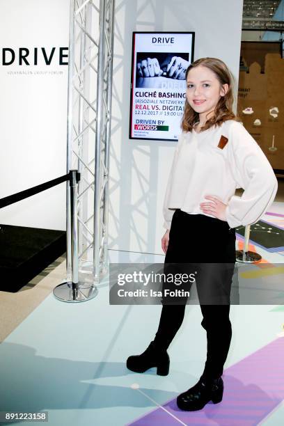 German actress and Blogger Marija Mauer during the discussion panel of Clich'e Bashing 'soziale Netzwerke - Real vs Digital' In Berlin at DRIVE...