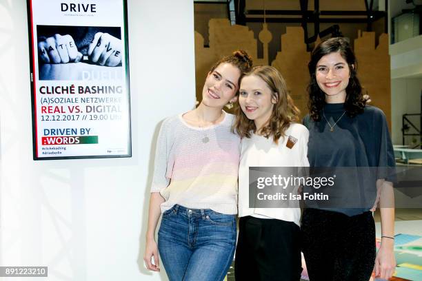 German actress and Blogger Marielena Krewer, German actress and Blogger Marija Mauer and German actress and Blogger Tanja Lehmann during the...