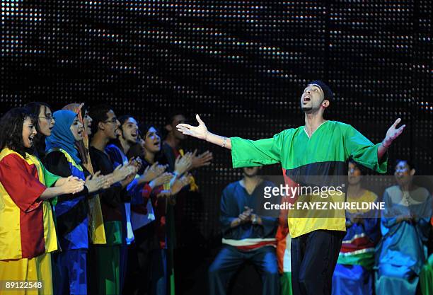 Algerian traditional dancers perform during the official closing ceremony of the 2nd Pan-African Cultural Festival , on July 20, 2009. In Algiers....