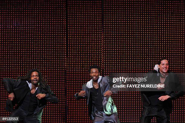 African artists perform modern dance during the official closing ceremony of the 2nd Pan-African Cultural Festival , on July 20, 2009. In Algiers....