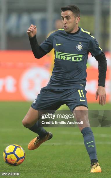 Matias Vecino of FC Internazionale Milano in action during the TIM Cup match between FC Internazionale and Pordenone at Stadio Giuseppe Meazza on...