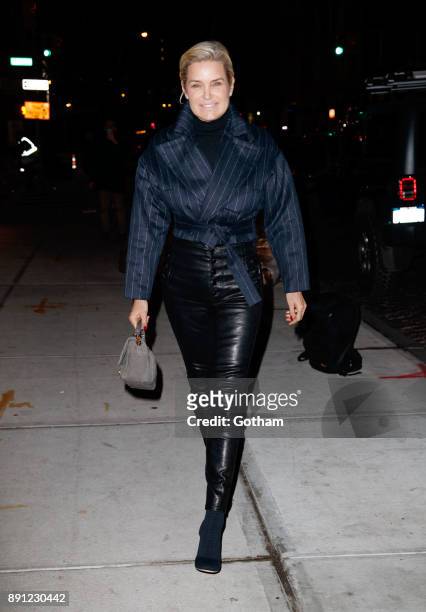 Yolanda Hadid seen on December 12, 2017 in New York City.