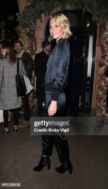 Poppy Delevingne attends the Love x Chaos x Poppy Delevingne x Moet Christmas Party at George on December 12, 2017 in London, England.