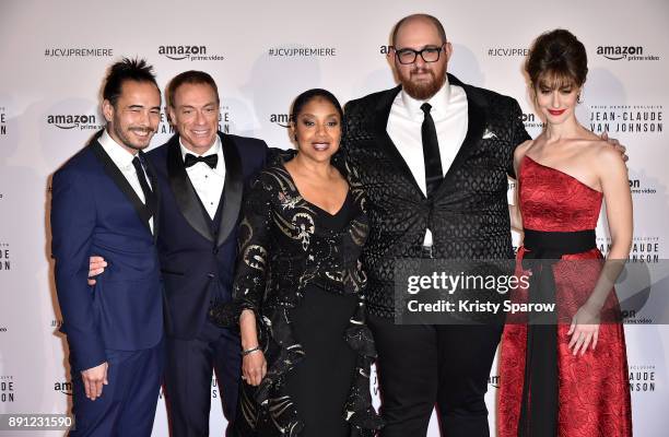 David Callaham, Jean-Claude Vandamme, Phylicia Rashad, Peter Atencio and Kat Foster attend the Amazon TV series 'Jean Claude Van Johnson' Premiere at...