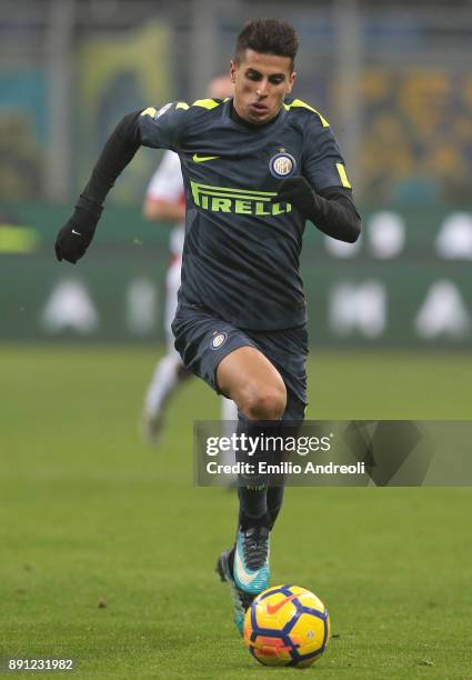 Joao Cancelo of FC Internazionale Milano in action during the TIM Cup match between FC Internazionale and Pordenone at Stadio Giuseppe Meazza on...