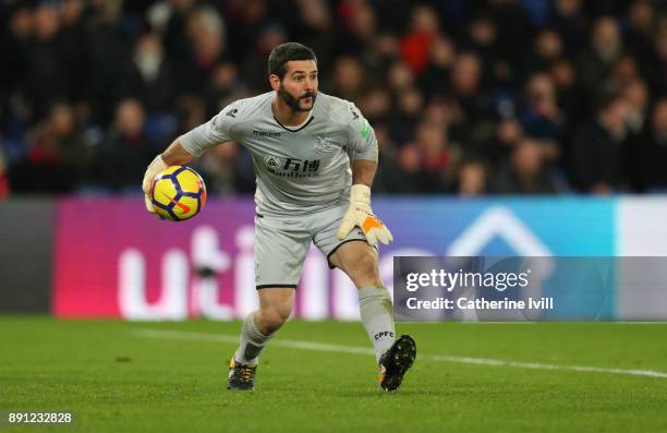 Julian Speroni of Crystal Palace during the Premier League match between Crystal Palace and Watford at Selhurst Park on December 12, 2017 in London,...