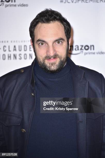 Actor David Mora attends the Amazon TV series 'Jean Claude Van Johnson' Premiere at Le Grand Rex on December 12, 2017 in Paris, France. At Le Grand...