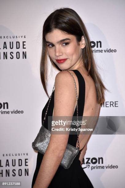 Model Helena Sofia attends the Amazon TV series 'Jean Claude Van Johnson' Premiere at Le Grand Rex on December 12, 2017 in Paris, France. At Le Grand...