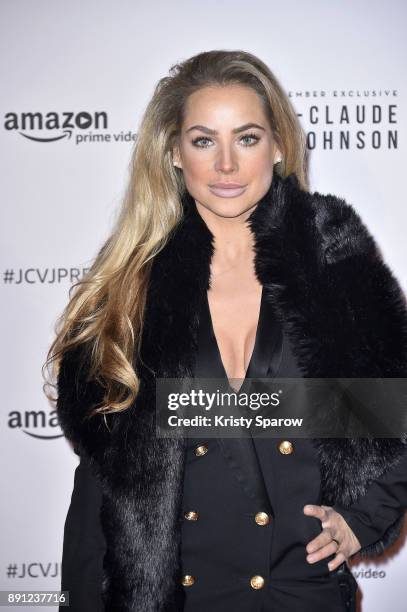 Suzann Jetzkus attends the Amazon TV series 'Jean Claude Van Johnson' Premiere at Le Grand Rex on December 12, 2017 in Paris, France. At Le Grand Rex...