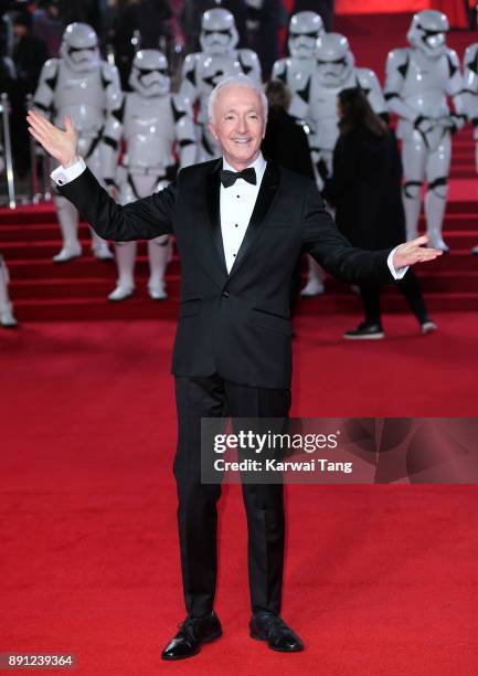 Anthony Daniels attends the European Premiere of 'Star Wars: The Last Jedi' at Royal Albert Hall on December 12, 2017 in London, England.