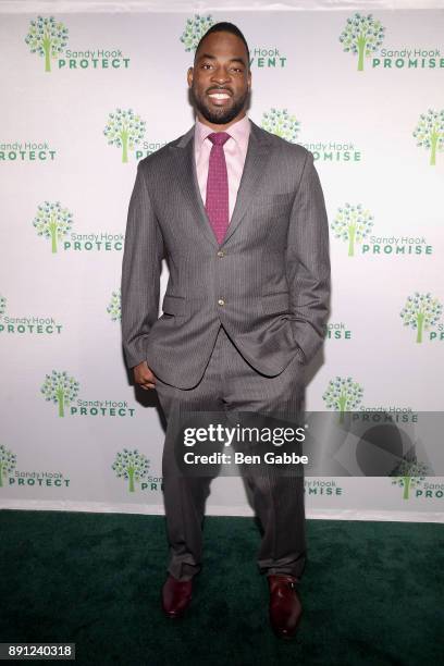 Defensive end Justin Tuck attends the Sandy Hook Promise: 5 Year Remembrance Benefit at The Plaza Hotel on December 12, 2017 in New York City.