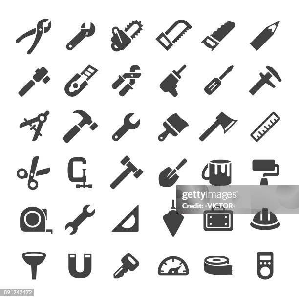 icons - serie big-werkzeuge - the lot stock-grafiken, -clipart, -cartoons und -symbole