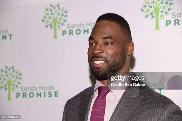 Defensive end Justin Tuck attends the Sandy Hook Promise: 5 Year Remembrance Benefit at The Plaza Hotel on December 12, 2017 in New York City.