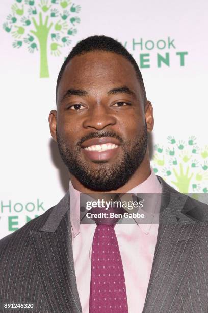 Defensive end Justin Tuck attends the Sandy Hook Promise: 5 Year Remembrance Benefit at The Plaza Hotel on December 12, 2017 in New York City.