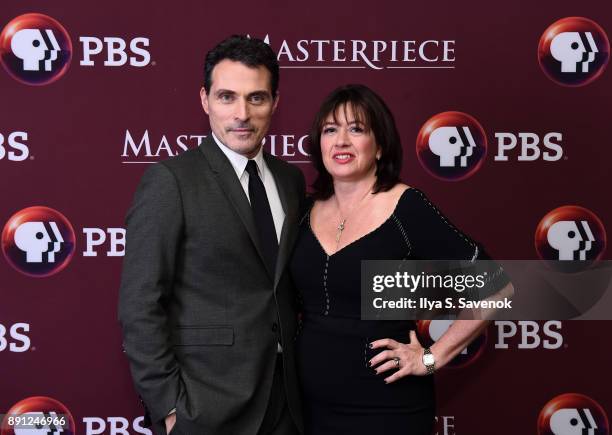 Rufus Sewell and Daisy Goodwin attend "Victoria" Season 2 Premiere on Masterpiece on PBS on December 12, 2017 in New York City.