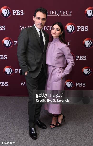 Rufus Sewell and Jenna Coleman attend "Victoria" Season 2 Premiere on Masterpiece on PBS on December 12, 2017 in New York City.