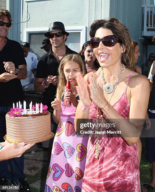 Actress Lisa Rinna attends the Lia Sophia Clam Bake on July 11, 2009 in Malibu, California.