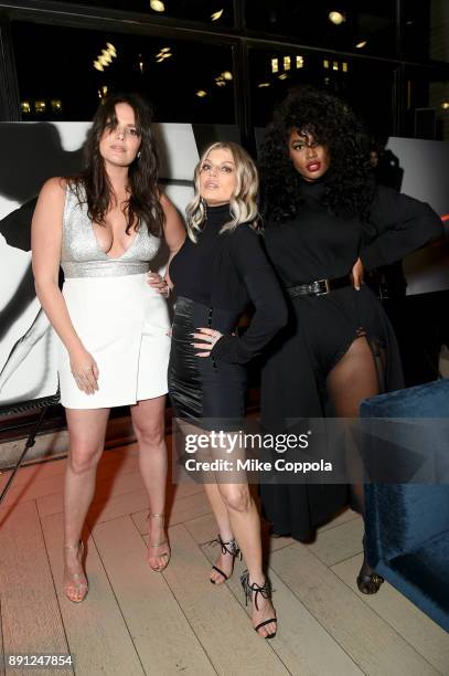 Candice Huffine, Fergie, and Precious Lee attend the CR Fashion Book Celebrating launch of CR Girls 2018 with Technogym at Spring Place on December...