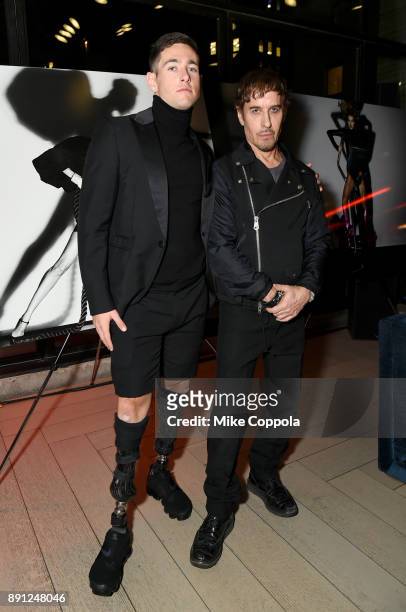 Liam Malone and Steven Klein attend the CR Fashion Book Celebrating launch of CR Girls 2018 with Technogym at Spring Place on December 12, 2017 in...