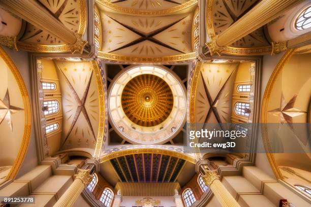 interior of basilica of our lady of lichen, poland - lachen stock pictures, royalty-free photos & images