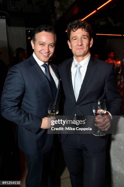 Alfredo Carvajal and Marco Zambianchi attends the CR Fashion Book Celebrating launch of CR Girls 2018 with Technogym at Spring Place on December 12,...