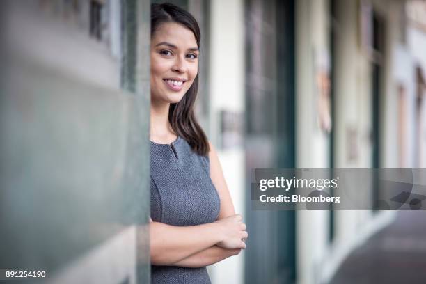 Maxine Ryan, co-founder and chief operating officer of Bitspark Ltd., poses for a photograph in Hong Kong, China, on Thursday, Nov. 16, 2017. Ryan...