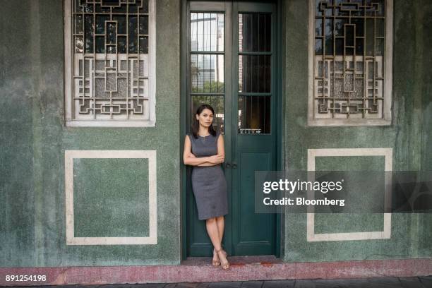 Maxine Ryan, co-founder and chief operating officer of Bitspark Ltd., poses for a photograph in Hong Kong, China, on Thursday, Nov. 16, 2017. Ryan...