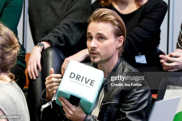 German actor Constantin von Jascheroff during the discussion panel of Clich'e Bashing 'soziale Netzwerke - Real vs Digital' In Berlin at DRIVE...