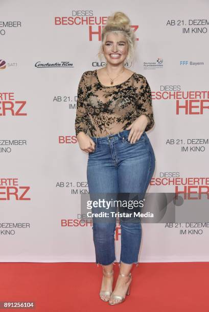 Sarina Nowak during the 'Dieses bescheuerte Herz' premiere on December 12, 2017 in Berlin, Germany.