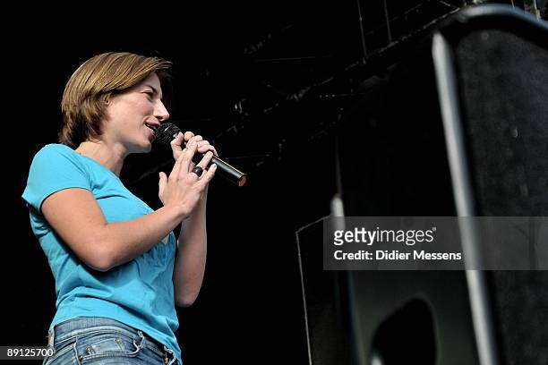 Anais performs on stage on the third day of Francofolies de Spa Festival on July 19, 2009 in Spa, Belgium.