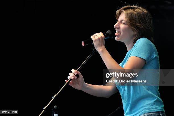 Anais performs on stage on the third day of Francofolies de Spa Festival on July 19, 2009 in Spa, Belgium.