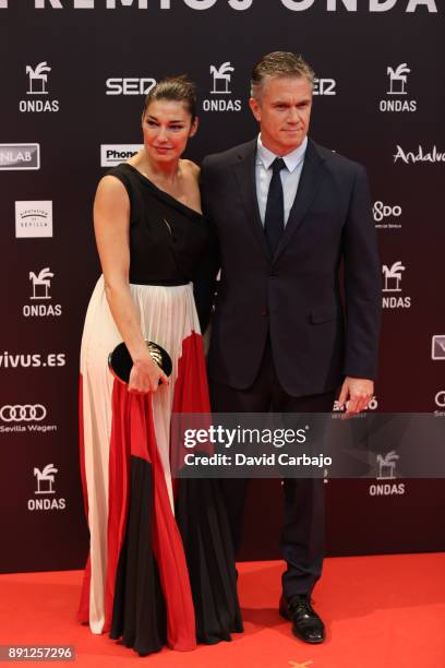 Raquel Revuelta and guest attend the 63th Ondas Gala Awards 2016 at the FIBES on December 12, 2017 in Seville, Spain.