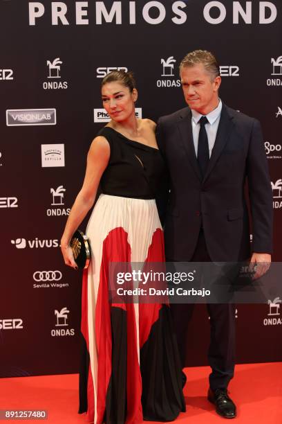 Raquel Revuelta and guest attend the 63th Ondas Gala Awards 2016 at the FIBES on December 12, 2017 in Seville, Spain.