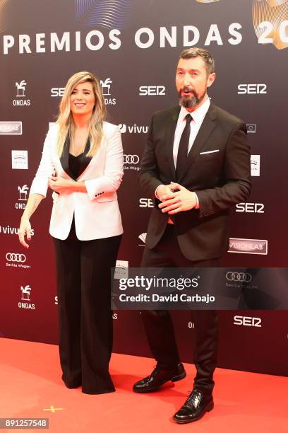 Cristina Bosca and Toni Garrido attend the 63th Ondas Gala Awards 2016 at the FIBES on December 12, 2017 in Seville, Spain.