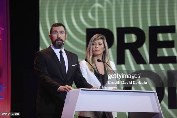 Cristina Bosca and Toni Garrido attend the 63th Ondas Gala Awards 2016 at the FIBES on December 12, 2017 in Seville, Spain.