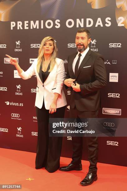 Cristina Bosca and Toni Garrido attend the 63th Ondas Gala Awards 2016 at the FIBES on December 12, 2017 in Seville, Spain.